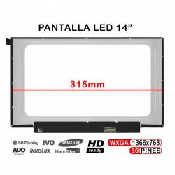 PANTALLA PORTATIL LED 14 1366*768 30PIN (ANCHO 315MM)