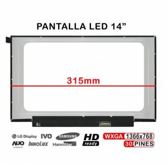 PANTALLA PORTATIL LED 14 1366*768 30PIN (ANCHO 315MM)
