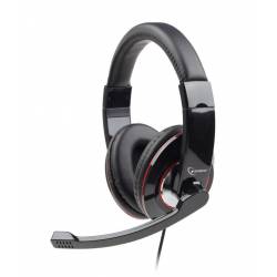 GEMBIRD AURICULAR + MICROFONO GLOSSY BLACK