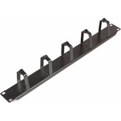 PANEL ORGANIZADOR FRONTAL GUIA CABLES 5 ANILLAS 40x60mm 1HU