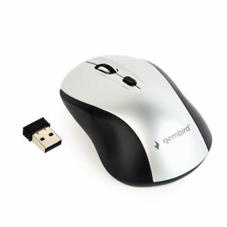 GEMBIRD RATON MUSW-4B-02-BS USB BLANCO/NEGRO INALAMBRICO