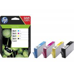 HP Nº 364XL D5460 - B8550 PACK NEGRO-CYAN-MAGENTA-AMARILLO