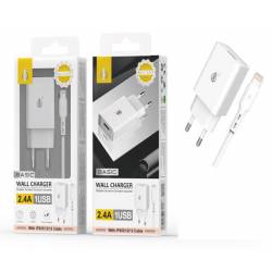 CARGADOR RED USB + CABLE LIGHTNING IPHONE 8 - 46, 12W