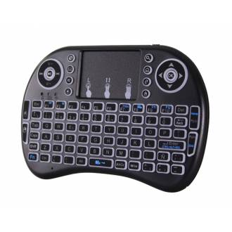 TECLADO MINI NILOX WIRELESS NEGRO CON TOUCHPAD RETR