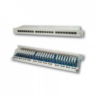PANEL CON 24 CONECTORES HEMBRAS RJ45 CATEGORIA 5E APANTANTALLADO