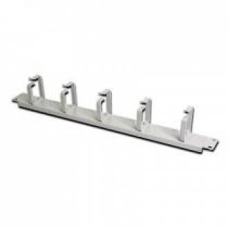 PANEL FRONTAL GUIA CABLES CON 5 ANILLAS (1U)