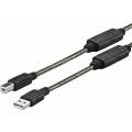 CABLE USB 2.0 TIPO A-B MACHO ---> MACHO DE 10 Mts. AMPLIFICADO