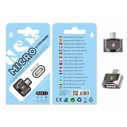 ONE+ ADAPTADOR MICROUSB OTG PLATA