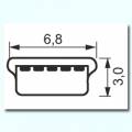 CABLE USB 2.0 TIPO A-B MINI USB MACHO ---> USB MACHO DE 1.80 Mts.