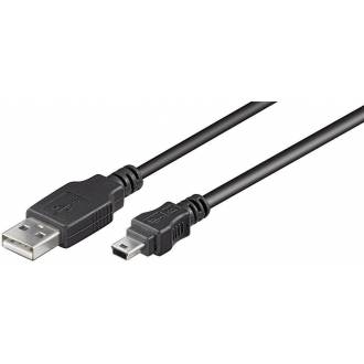 CABLE USB 2.0 TIPO A-B MINI USB MACHO ---> USB MACHO 5 PINES DE 1.8 Mts.