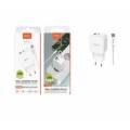 CARGADOR DE RED USB + TYPE-C + CABLE TYPE-C / 25W / BLANCO / TA0333 / ONE+