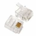 CONECTOR MODULAR MACHO RJ11 4 CONTACTOS