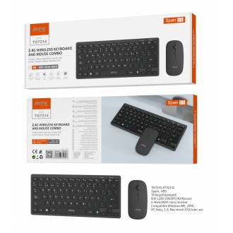 MTK TECLADO + RATON INALAMBRICO NEGRO