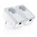 TP-LINK STARTER KIT PLC HOMEPLUG AV500 CON ENCHUFE PASS THROUGH