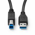 CABLE USB 3.0 TIPO A MACHO - TIPO B MACHO - 1 METROS