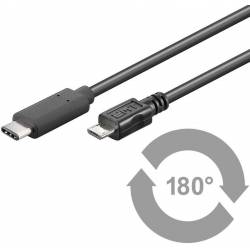 CABLE USB TYPE C A USB 2.0 MICRO B - 1 METRO