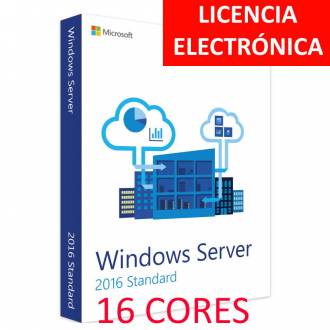 MICROSOFT WINDOWS SERVER 2016 STANDARD 16 CORES - LICENCIA ELECTRONICA (NO DVD - SOLO CLAVE)