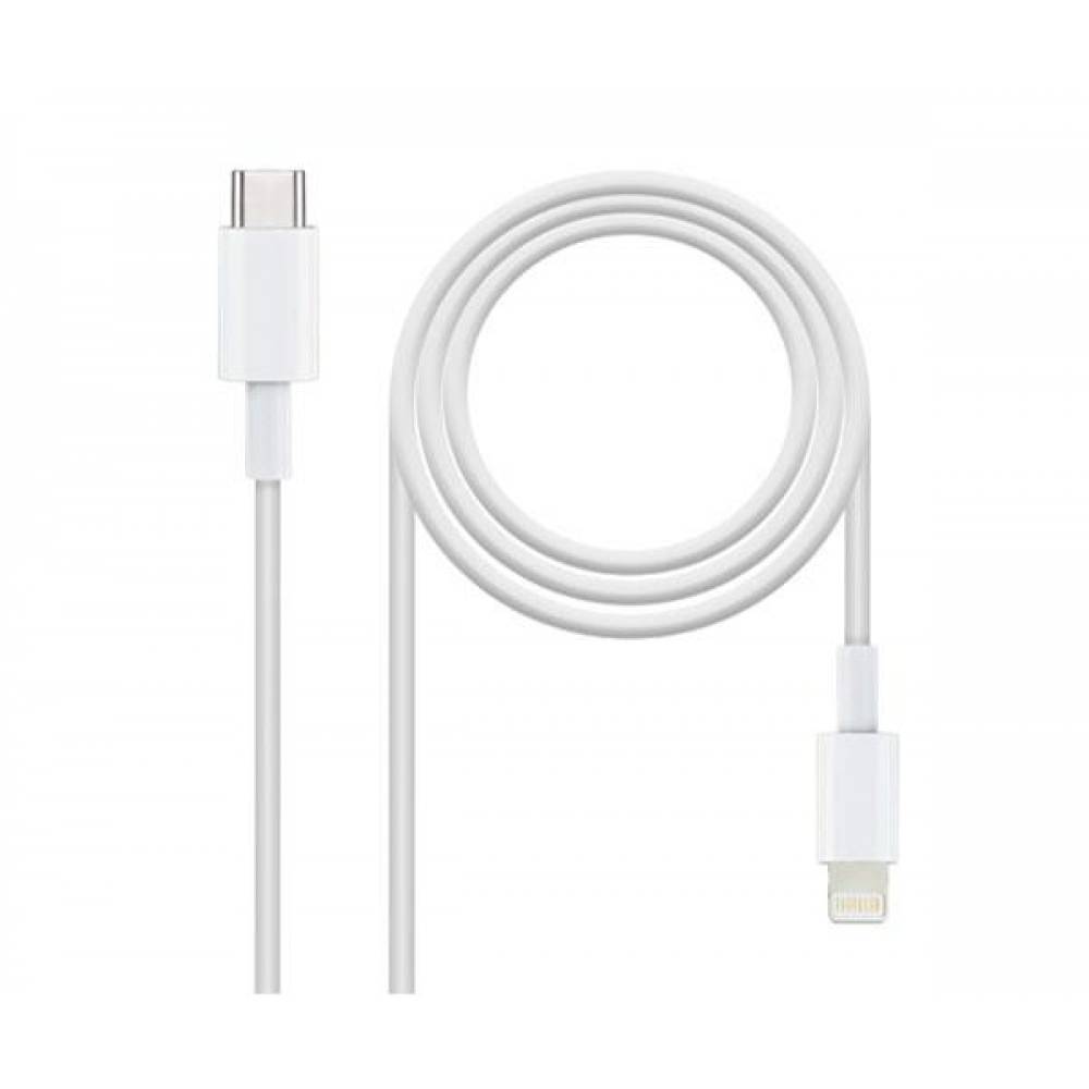 cable USB-C a  conector Lightning 1 m Blanco