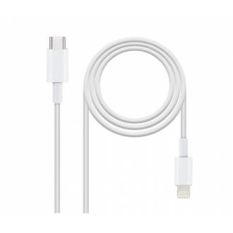 cable USB-C a  conector Lightning 1 m Blanco