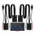 NANOCABLE CONMUTADOR KVM 2X1 USB + AUDIO