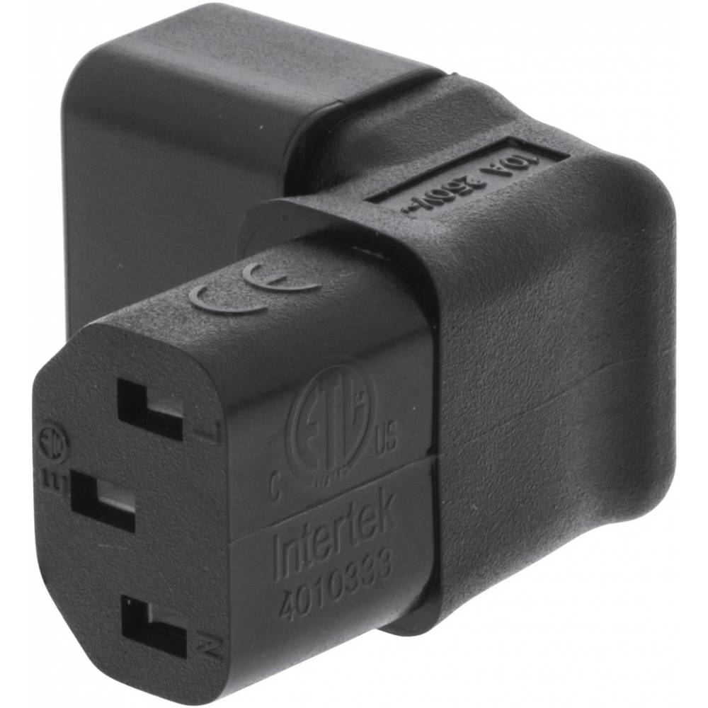 CONECTOR ALIMENTACION ANGULADO C14 A C13