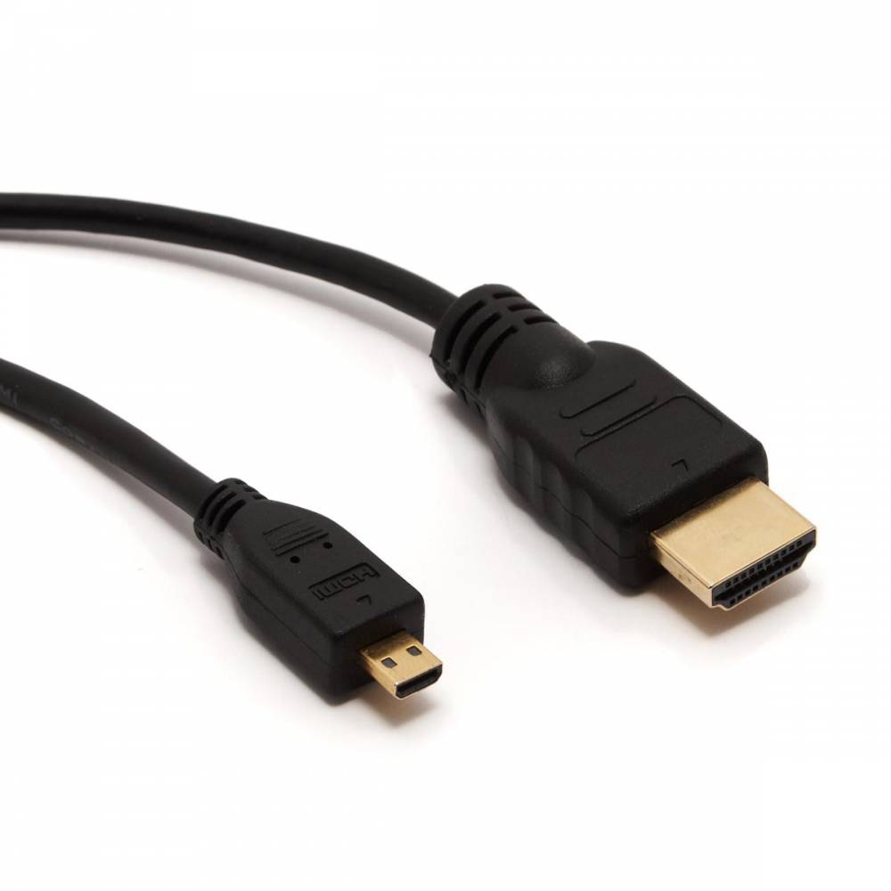 CABLE HDMI TIPO A DE 19 CONTACTOS MACHO ---> MICRO HDMI MACHO DE   2 Mts.