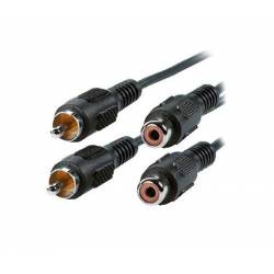 CABLE AUDIO 2 RCA MACHO ---> 2 RCA HEMBRA 3 Mts.