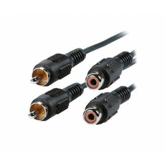 CABLE AUDIO 2 RCA MACHO ---> 2 RCA HEMBRA 3 Mts.