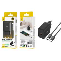 CARGADOR TYPE C 30W NEGRO NA0531 CON CABLE