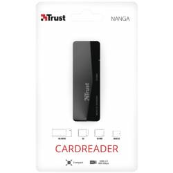 TRUST LECTOR TARJETAS NANGA USB 2.0 / M2 / MICRO SD / SD / MEMORY STICK