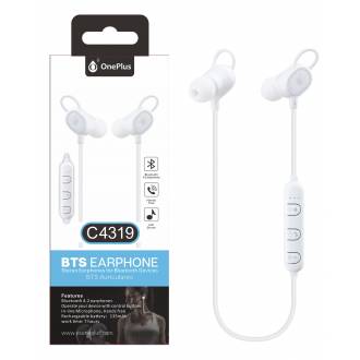 AURICULARES BLUETOOTH SPORT + MICRO CETUS C4319 BLANCO ONE+