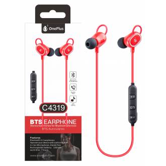 AURICULARES BLUETOOTH SPORT + MICRO CETUS C4319 ROJO ONE+