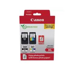 PACK ORIGINAL CANON PIXMA TS 5300 Series PG560XL + CL561XL + 50 HOJAS FOTOGRAFICO