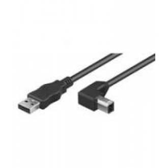 CABLE USB USB 2.0 TIPO A - B (ANGULADO) 0.5 Mts