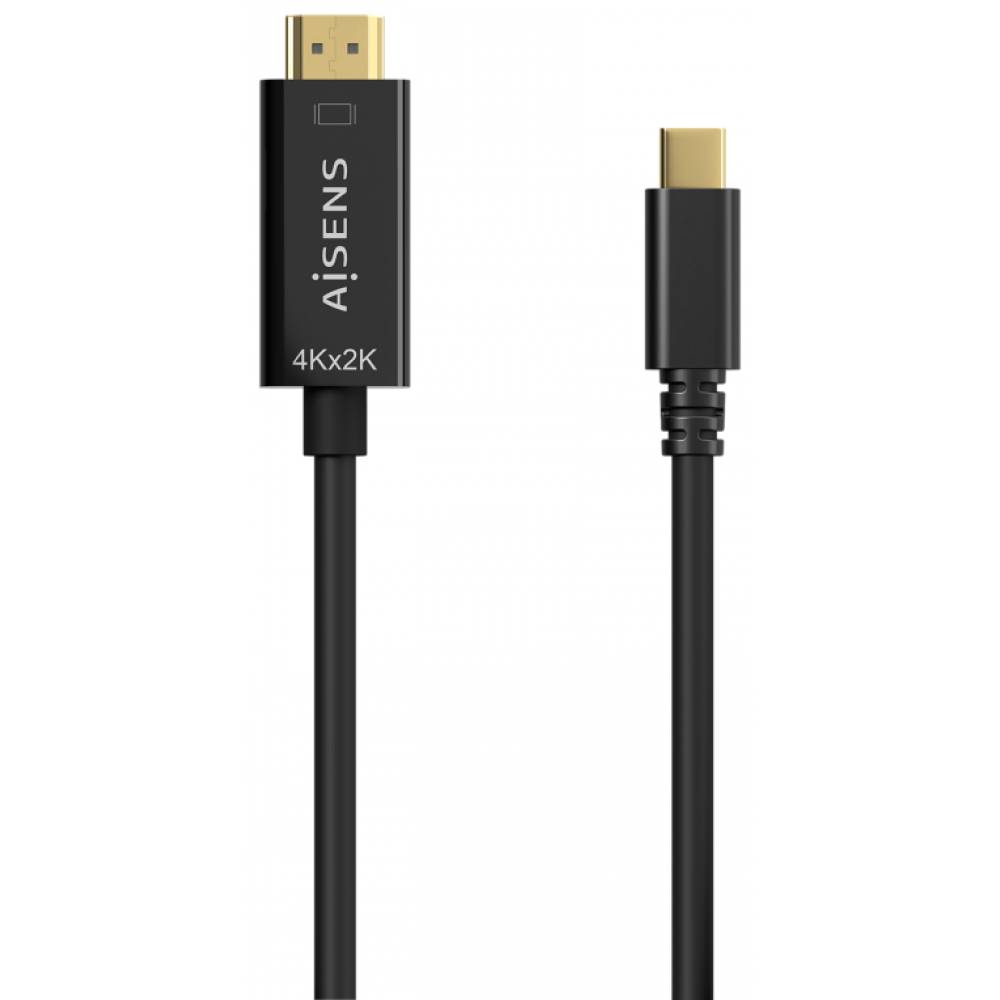 CABLE CONVERSOR AISENS 4K30HZ USB-C MACHO - HDMI MACHO NEGRO 1.8M