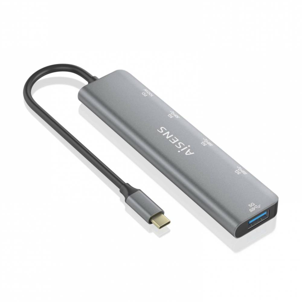 AISENS HUB USB-C/M-USB-C PD100W/H-USB-C/H-3XUSB-A/H