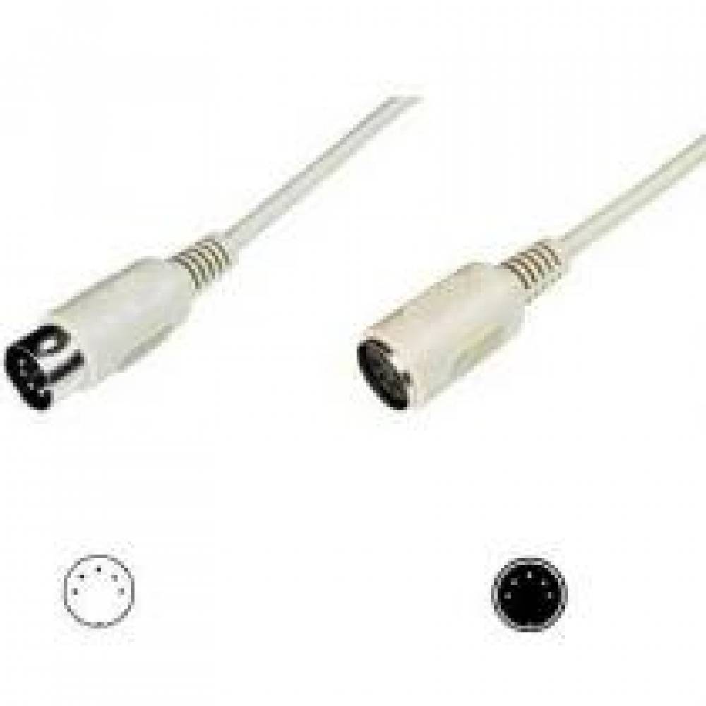 CABLE EXTENSION 5 DIN MACHO ---> HEMBRA DE 5 Mts.