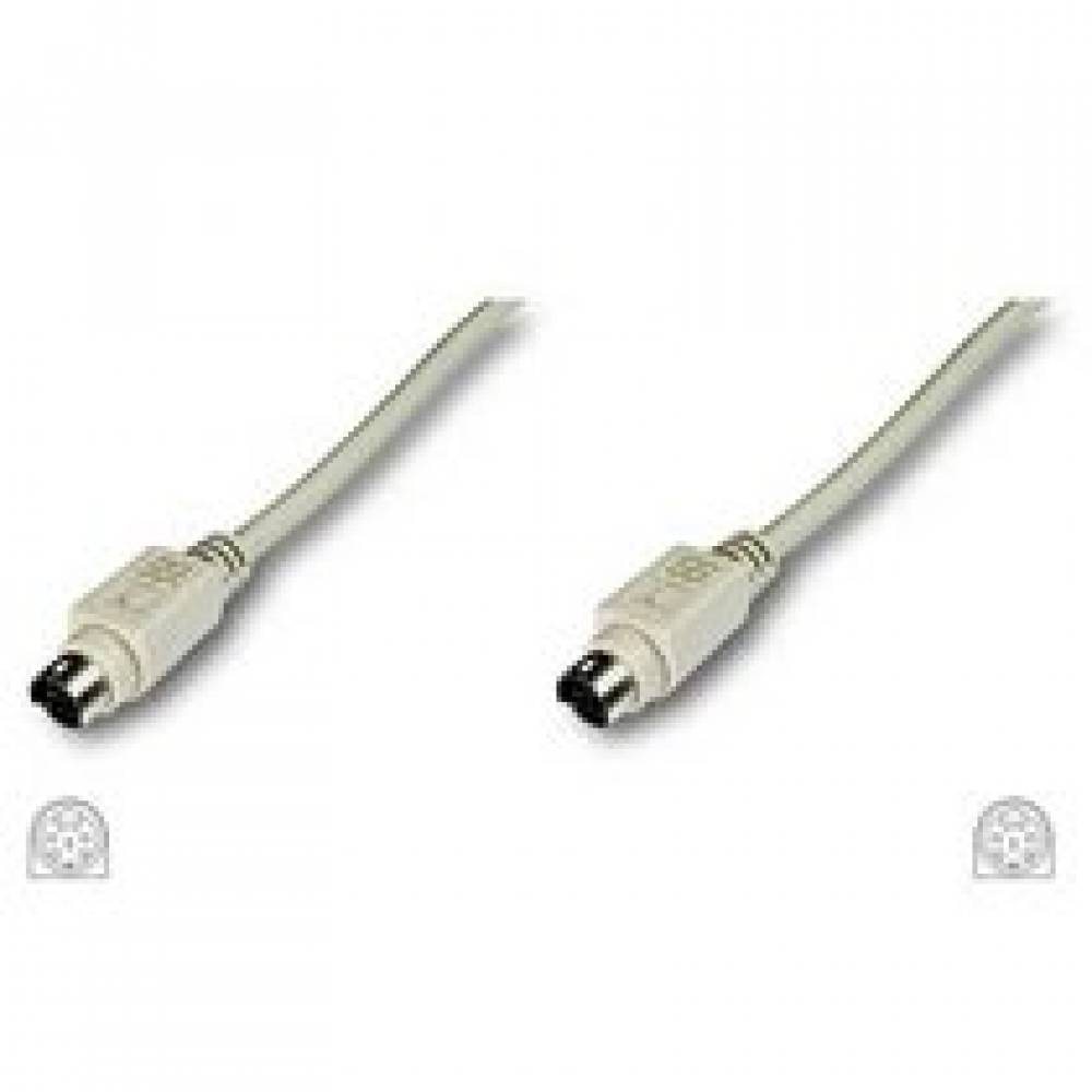 CABLE EXTENSION 6 MINIDIN PS2 MACHO --->  MACHO DE 1,8 Mts.