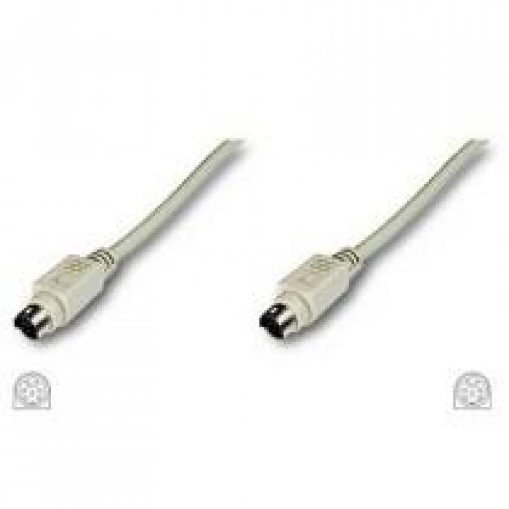 CABLE TECLADO PS2 MACHO ---> MACHO DE 10 Mts.