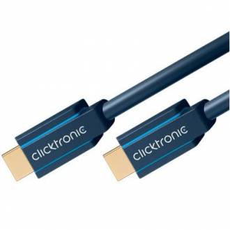 CLICKTRONIC CABLE HDMI TIPO A DE 19 CONTACTOS MACHO ---> MACHO DE   1 Mts. 4K PREMIUM