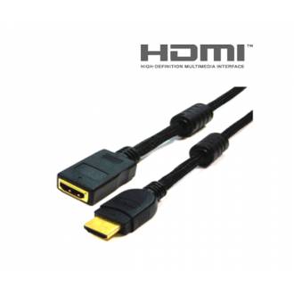 CABLE HDMI TIPO A DE 19 CONTACTOS MACHO ---> HEMBRA DE 5  Mts.