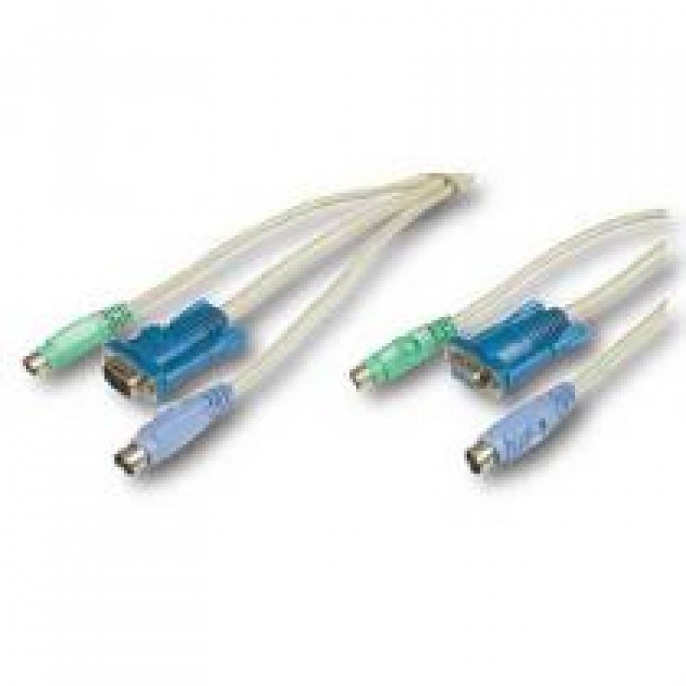 CABLE TRIPLE CONMUTADOR KVM DE 5 Mts.