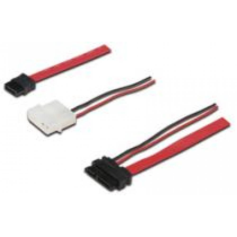 CABLE SERIAL ATA SLIM LINE + ALIMENTACION 50 CMS