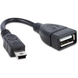 ADAPTADOR USB A HEMBRA ---> USB B MINI MACHO OTG 20 cm