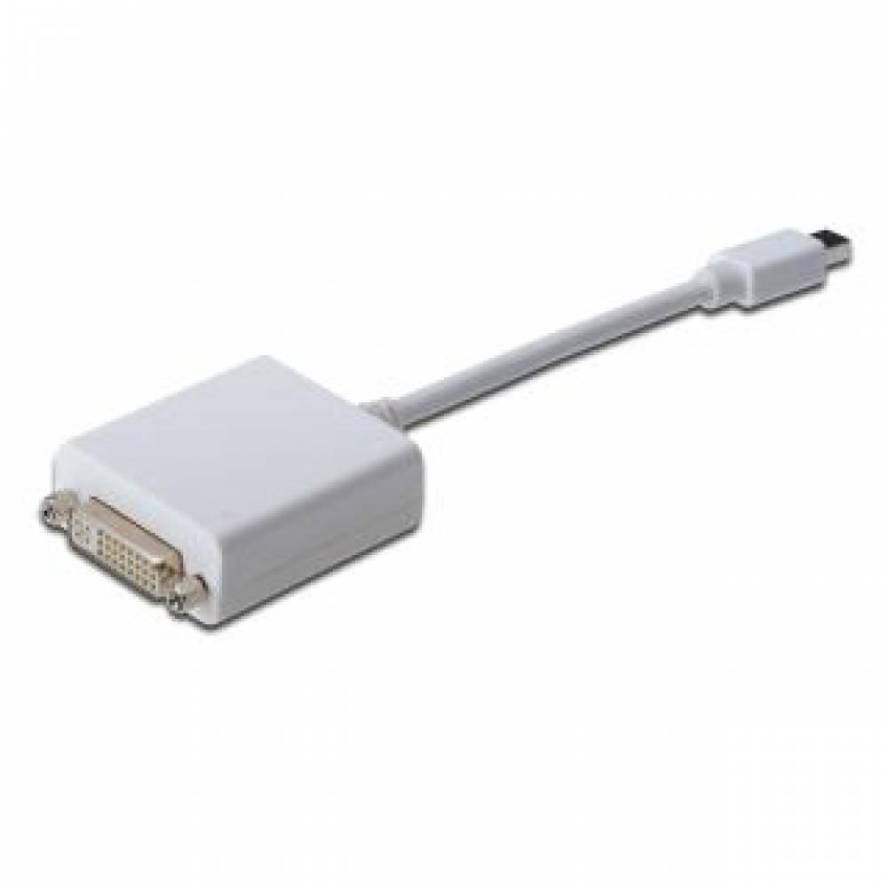 ADAPTADOR MINI DISPLAYPORT MACHO ---> DVI-D 24+5 HEMBRA 15 cmts