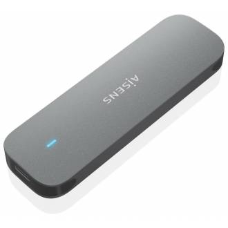 AISENS CAJA EXTERNA SSD M.2 NGFF GRI USB 3.0 USB-A Y USB-C