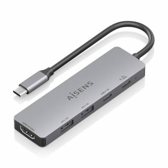 USB-C DOCK AISENS 5 EN 1 HDMI 2XUSB-A USB-C USB-C PD GRIS 15