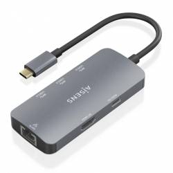 AISENS HUB USB-C DOCK 6 EN 1 USB-C A 1XHDMI 1XRJ45 3XUSB-A USB-C PD 15CM