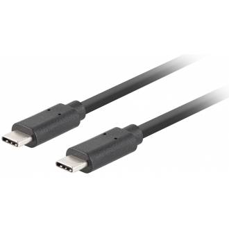 CABLE USB-C LANBERG 3.1 GEN 2 MACHO/MACHO 10GB/S PD100W 1M NEGRO
