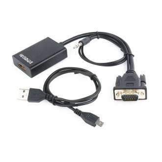GEMBIRD CONVERTIDOR ACTIVO COMPACTO VGA A HDMI CON AUDIO